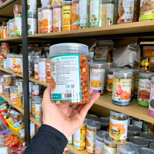 Đậu Phộng Rang Tỏi Ớt Thơm Ngon 300g - Hộp Pet