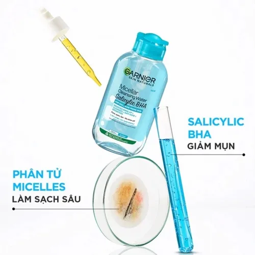 Nước tẩy trang Garnier Micellar BHA 50ml cho da dầu mụn