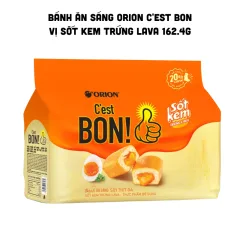 Bánh Ăn Sáng Orion C'est Bon Vị Sốt Kem Trứng Lava 162.4g - Bịch Cam