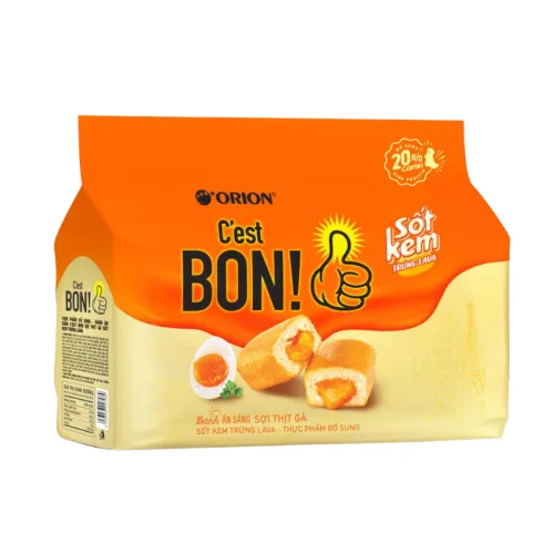Bánh Ăn Sáng Orion C'est Bon Vị Sốt Kem Trứng Lava 162.4g - Bịch Cam