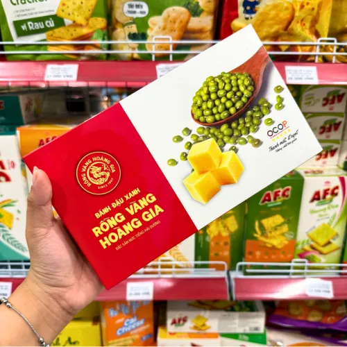 Bánh Đậu Xanh Rồng Vàng Hoàng Gia Hộp Đỏ 210g
