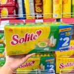 Bánh Bông Lan Tròn Nhân Kem Solite 3 Vị (Lá Dứa, Bơ Sữa) - Hộp 360g
