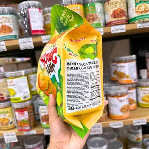 Bánh Bông Lan Mochi Cốm Xanh Đậu Đỏ Con Cá ORION Bống Bang 145g