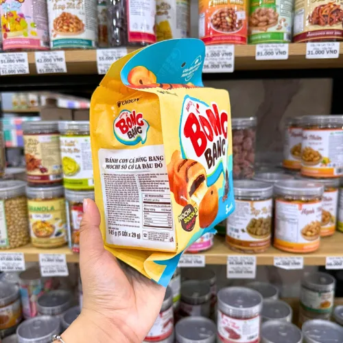 Bánh Bông Lan Socola Mochi Đậu Đỏ Con Cá ORION Bống Bang 145g