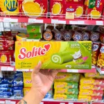 Bánh Bông Lan Solite Kinh Đô Cuộn Kem Vị Cốm Non Sữa Dừa 360g (20 Gói x18g) - Bánh Bông Lan Solite