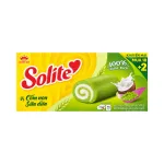 Bánh Bông Lan Solite Kinh Đô Cuộn Kem Vị Cốm Non Sữa Dừa 360g (20 Gói x18g) - Bánh Bông Lan Solite