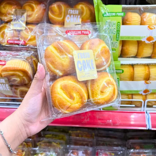 Bánh Bông Lan Tươi Laobeijing Foods Vị Bơ Sữa Khay 4 Cái 183g