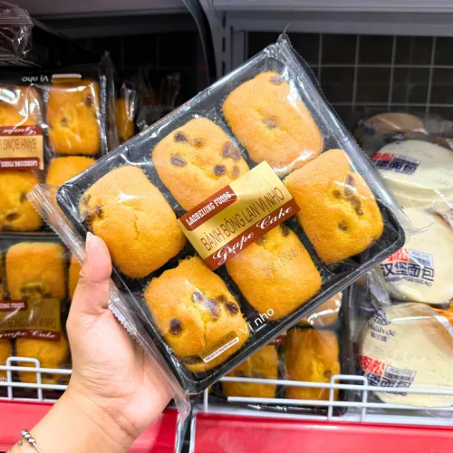 Bánh Bông Lan Vị Nho Laobeijing Foods Khay 6 Cái 183g
