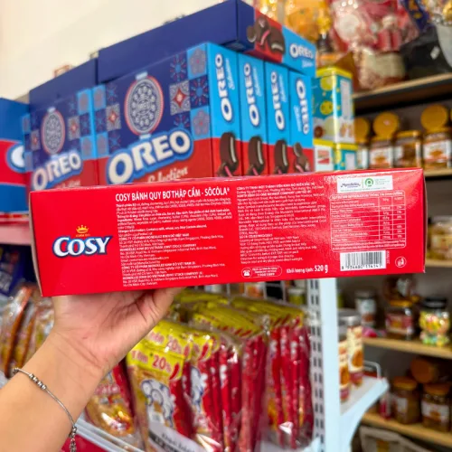Bánh Cosy Kinh Đô - Bánh Quy Bơ Thập Cẩm Socola 520g - (Kèm Túi)
