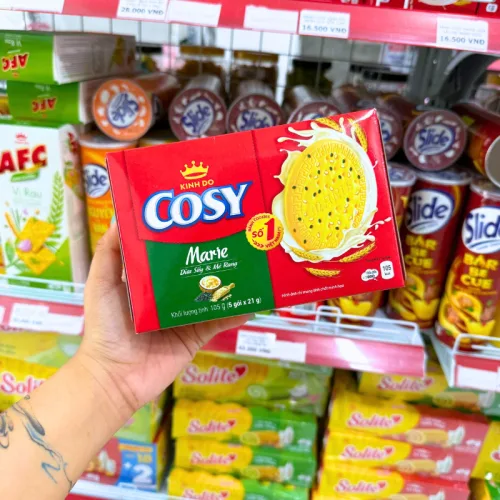 Bánh Quy Cosy Marie Dừa Sấy Mè Rang 105g (5 Gói x 21g) - Bánh Cosy Kinh Đô