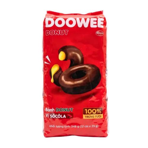 Bánh Donut Dowee Vị Socola Gói 12 Cái 348g