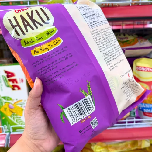 Bánh Gạo Mini Oishi Haku Mè Rang Tỏi Giòn 150g