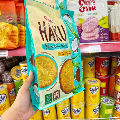 Bánh Gạo Nướng OISHI HAKU Vị Dừa Sấy Giòn 138g