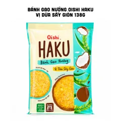 Bánh Gạo Nướng OISHI HAKU Vị Dừa Sấy Giòn 138g