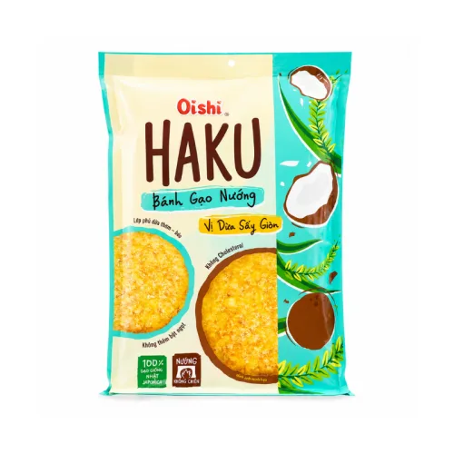 Bánh Gạo Nướng OISHI HAKU Vị Dừa Sấy Giòn 138g