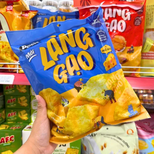 Bánh Gạo Poca Làng Gạo Vị Phô Mai 108g - Bịch Xanh Dương