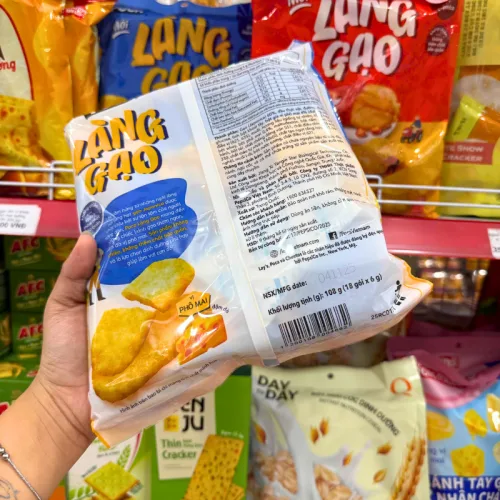 Bánh Gạo Poca Làng Gạo Vị Phô Mai 108g - Bịch Xanh Dương