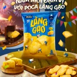Bánh Gạo Poca Làng Gạo Vị Phô Mai 108g - Bịch Xanh Dương
