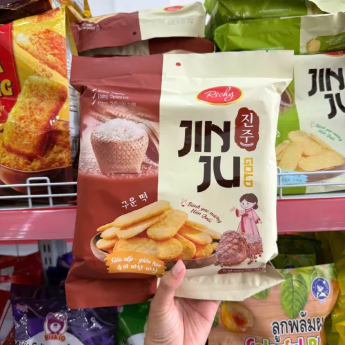 Bánh Gạo Richy Jinju Vị Bò Nướng Tiêu 134.4g – một lựa chọn đáng tham khảo trong Jinju Richy