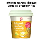Bánh Gạo Tokpokki Hàn Quốc Vị Phô Mai O'Food Hộp 140g