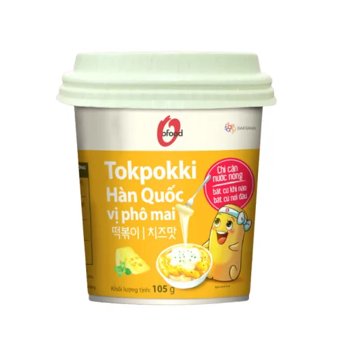 Bánh Gạo Tokpokki Hàn Quốc Vị Phô Mai O'Food Hộp 140g