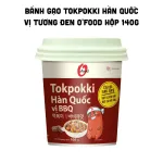 Bánh Gạo Tokpokki Hàn Quốc Vị Tương Đen O'Food Hộp 140g