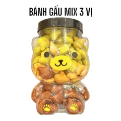 Bánh Gấu Mix 3 Vị Thơm Ngon 500g - Hộp Gấu Lớn