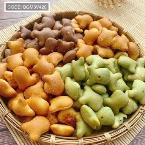 Bánh Gấu Mix 3 Vị Thơm Ngon Hộp Pet 420g (Chùm Ngây- Socola - Truyền Thống) Hộp
