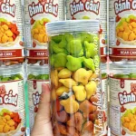 Bánh Gấu Mix 3 Vị Thơm Ngon Hộp Pet 420g (Chùm Ngây- Socola - Truyền Thống) Hộp