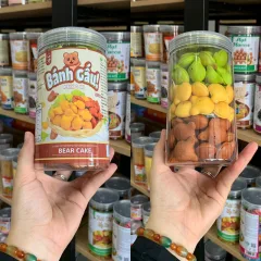 Bánh Gấu Mix 3 Vị (Truyền Thống - Socola - Chùm Ngây) 350g - Hộp Pet