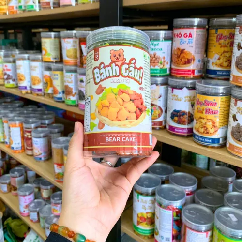Bánh Gấu Mix 3 Vị (Truyền Thống - Socola - Chùm Ngây) 350g - Hộp Pet
