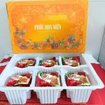 Bánh Hộp Vị Phô Mai, Cà Phê Phúc Hoa Niên - Hộp Bánh Sang Trọng Trang Trí Tết