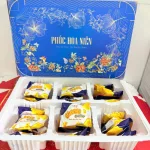 Bánh Hộp Vị Phô Mai, Cà Phê Phúc Hoa Niên - Hộp Bánh Sang Trọng Trang Trí Tết