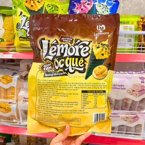 Bánh Ốc Quế Lemore Mix Vị Sầu Riêng Socola 140g Lemmore