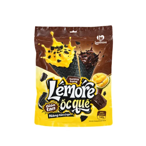 Bánh Ốc Quế Lemore Mix Vị Sầu Riêng Socola 140g Lemmore