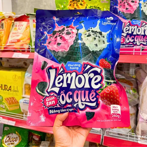 Bánh Ốc Quế Lemore Mix Vị Sữa Dâu 240g Lemmore