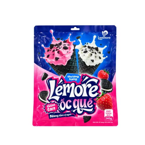 Bánh Ốc Quế Lemore Mix Vị Sữa Dâu 240g Lemmore