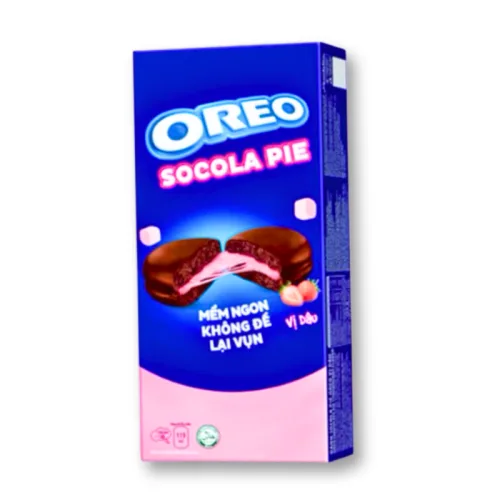 Bánh OREO Socola Pie Vị Dâu Mềm Ngon Không Để Lại Vụn 168g