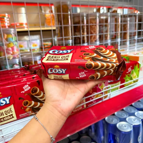 Bánh Quế Cosy (Vị Kem Lá Dứa, Vị Socola, Vị Dâu, Xoài Xí Muội) - Bánh Kinh Đô Cosy 117.6g/Túi