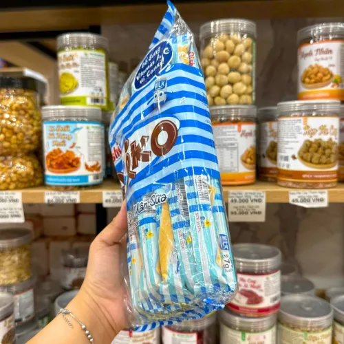 Bánh Que Kem OISHI AKIKO Nhân Sữa 140g - Màu Xanh Dương