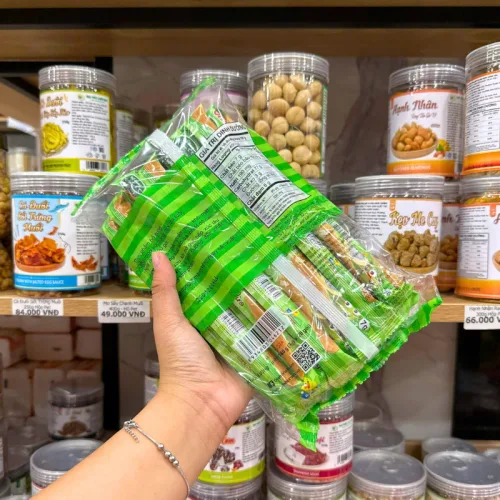 Bánh Que Kem OISHI AKIKO Nhân Sữa Dừa 140g - Màu Xanh Lá