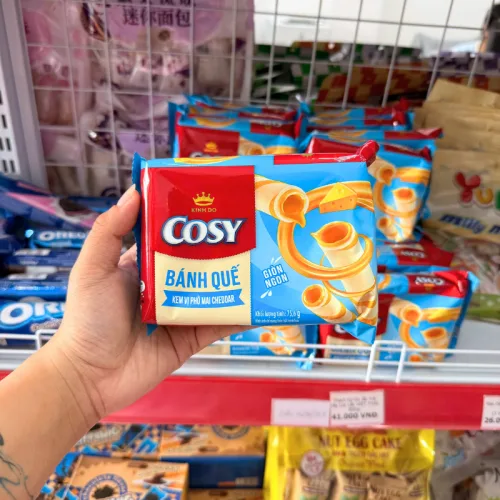 Bánh Quế Kem Vị Phô Mai Cheddar Giòn Ngon 75.6g - Bánh Quế Cosy Kinh Đô