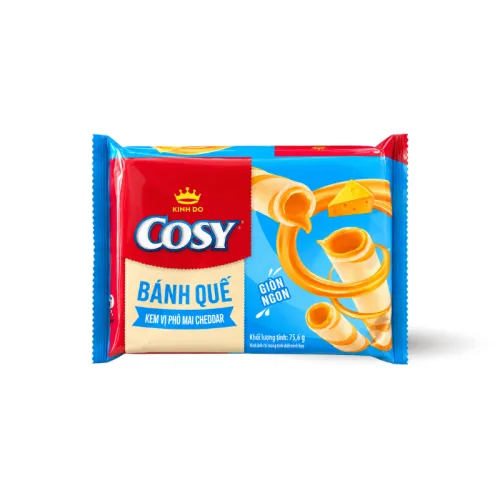 Bánh Quế Kem Vị Phô Mai Cheddar Giòn Ngon 75.6g - Bánh Quế Cosy Kinh Đô