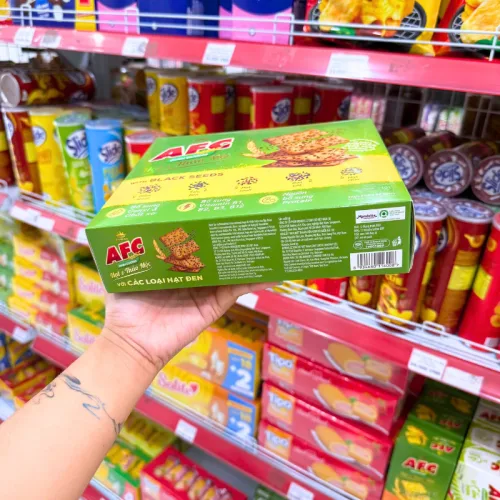 Bánh Afc Hạt Thảo Mộc Vị Nấm Shiitake Phô Mai Nướng 261.6g - Bánh Quy Kinh Đô