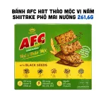 Bánh Afc Hạt Thảo Mộc Vị Nấm Shiitake Phô Mai Nướng 261.6g - Bánh Quy Kinh Đô