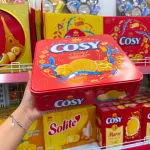 Bánh Quy Bơ Cosy Marie Vị Vani - Bánh Quy Sữa Cosy Hộp Thiếc 408g - (Kèm Túi)