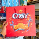 Bánh Quy Bơ Cosy Marie Vị Vani - Bánh Quy Sữa Cosy Hộp Thiếc 408g - (Kèm Túi)