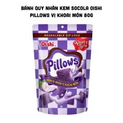 Bánh Quy Nhân Kem Socola OISHI PILLOWS Vị Khoai Môn 80g