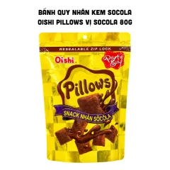 Bánh Quy Nhân Kem Socola OISHI PILLOWS Vị Socola 80g