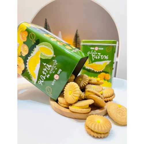 Bánh Quy Nhân Sầu Riêng Hộp Thiếc KILIN Thái Lan 400g - Hộp Xanh Lá